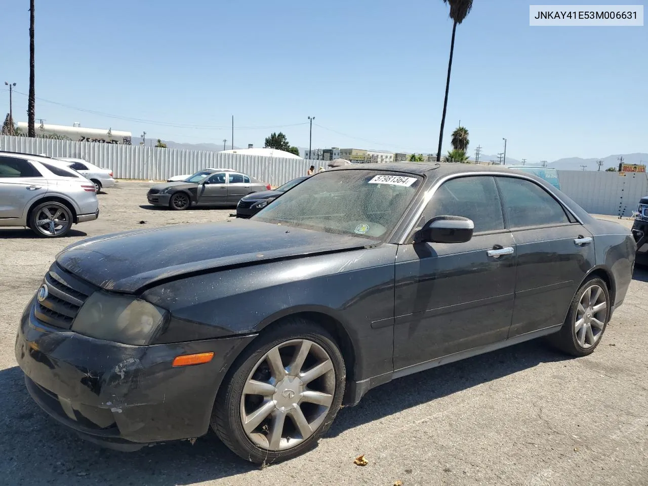 2003 Infiniti M45 VIN: JNKAY41E53M006631 Lot: 57981364