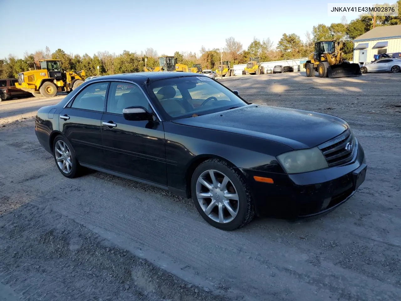 2003 Infiniti M45 VIN: JNKAY41E43M002876 Lot: 85102004