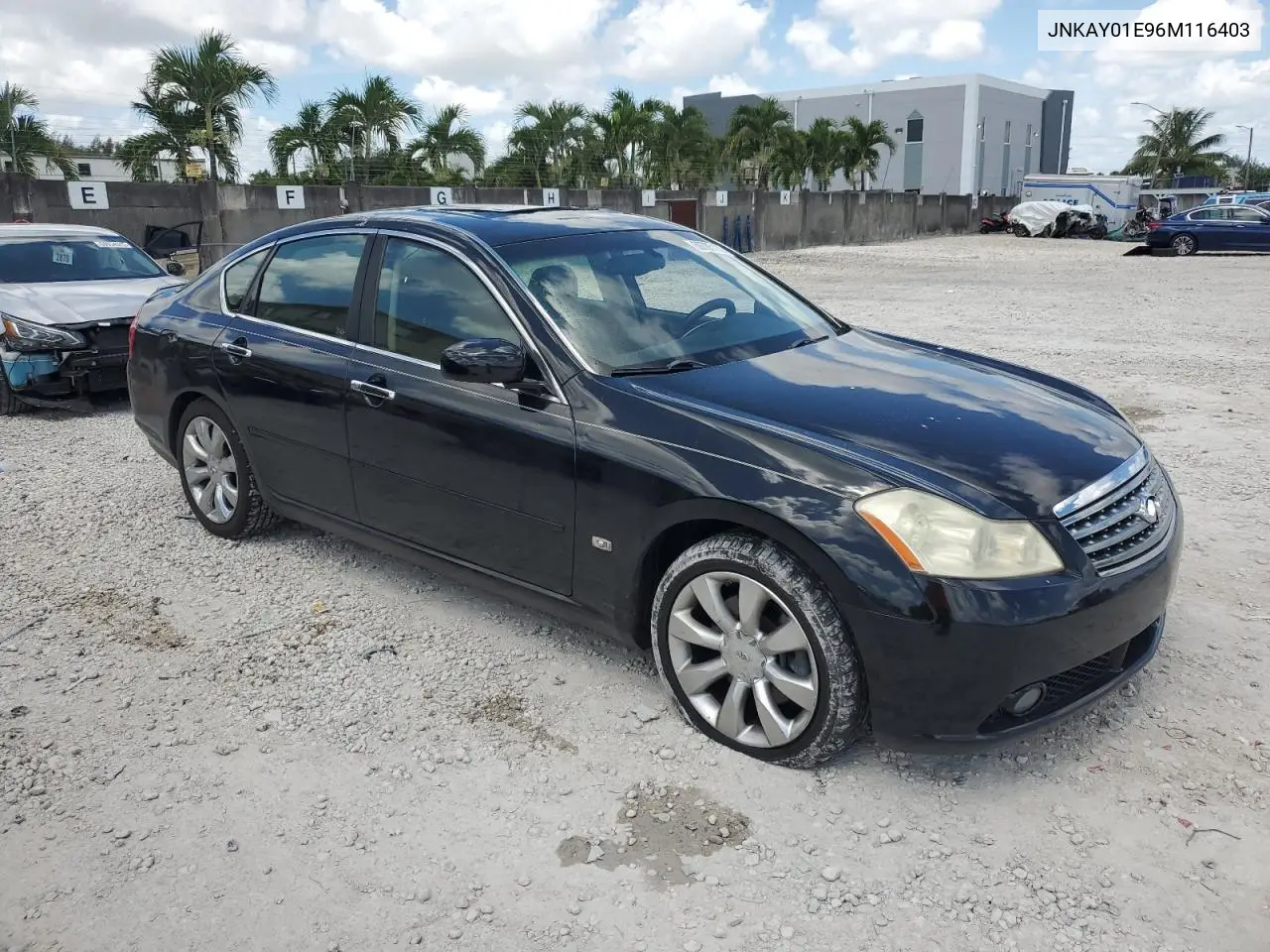 2006 Infiniti M35 Base VIN: JNKAY01E96M116403 Lot: 60785185