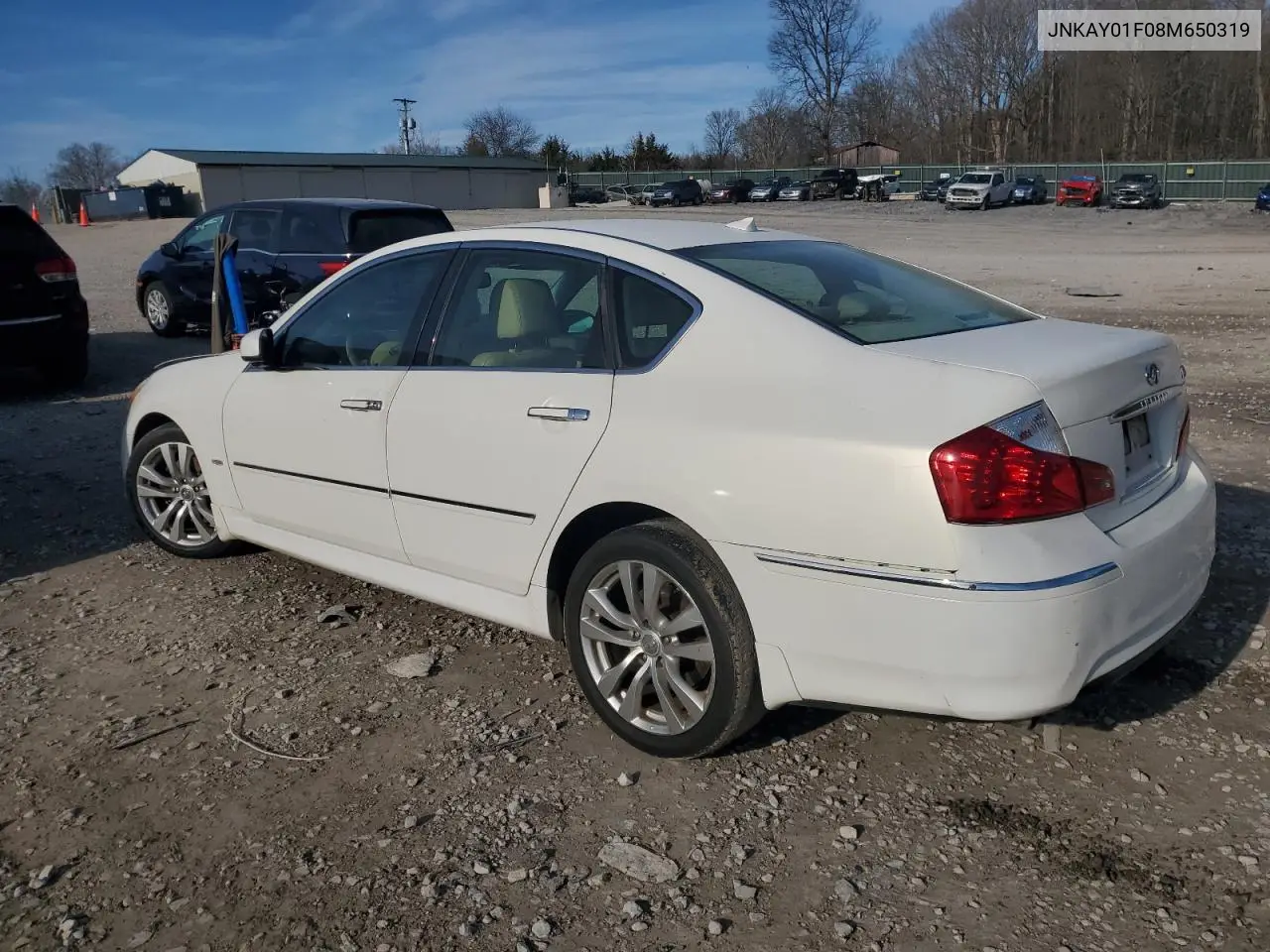 2008 Infiniti M35 Base VIN: JNKAY01F08M650319 Lot: 45046335