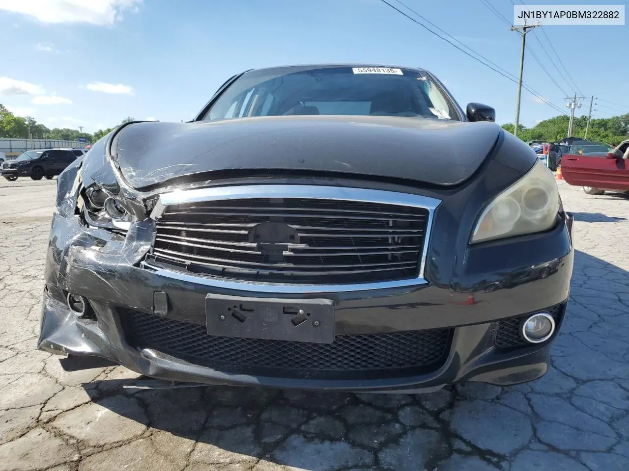 2011 Infiniti M37 VIN: JN1BY1AP0BM322882 Lot: 55948135