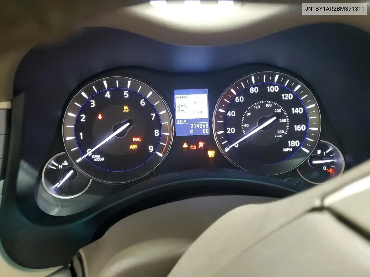 2011 Infiniti M37 X VIN: JN1BY1AR2BM371311 Lot: 64119875