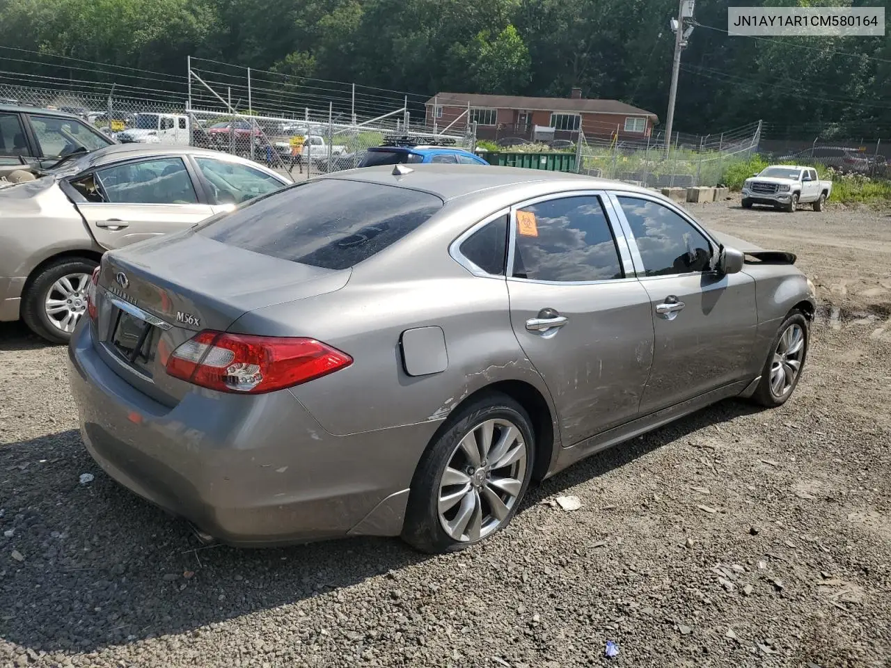2012 Infiniti M56 X VIN: JN1AY1AR1CM580164 Lot: 62666625