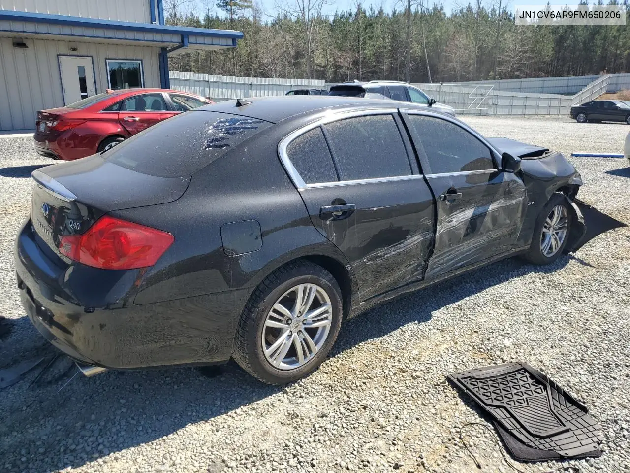 2015 Infiniti Q40 VIN: JN1CV6AR9FM650206 Lot: 48629475