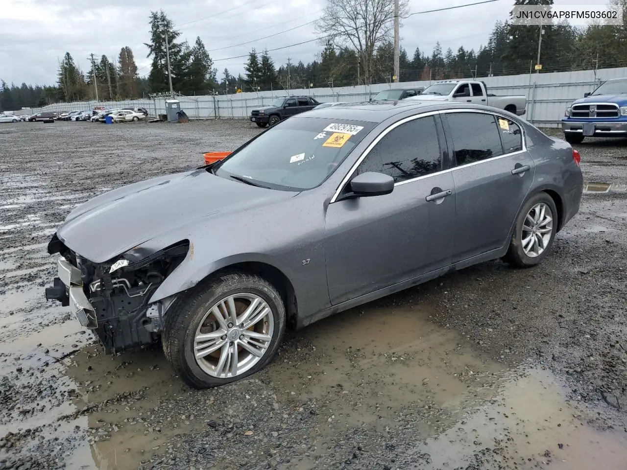 2015 Infiniti Q40 VIN: JN1CV6AP8FM503602 Lot: 49829765