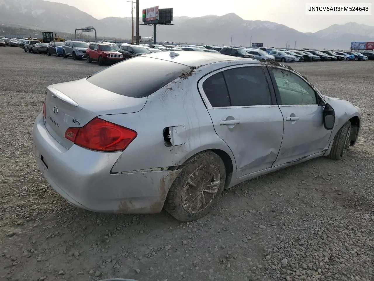 2015 Infiniti Q40 VIN: JN1CV6AR3FM524648 Lot: 50712275