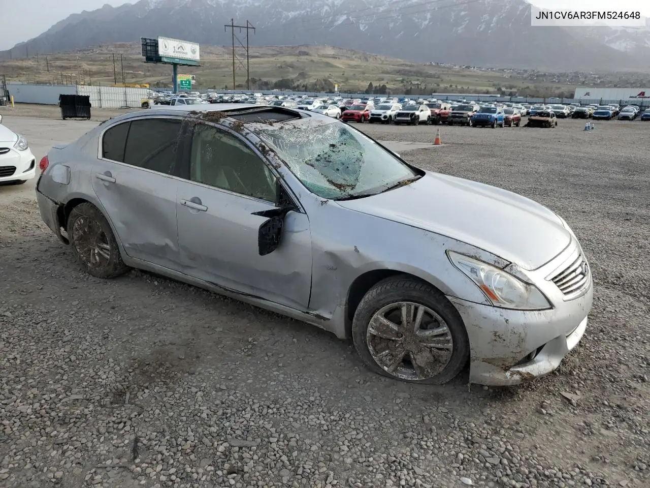 2015 Infiniti Q40 VIN: JN1CV6AR3FM524648 Lot: 50712275