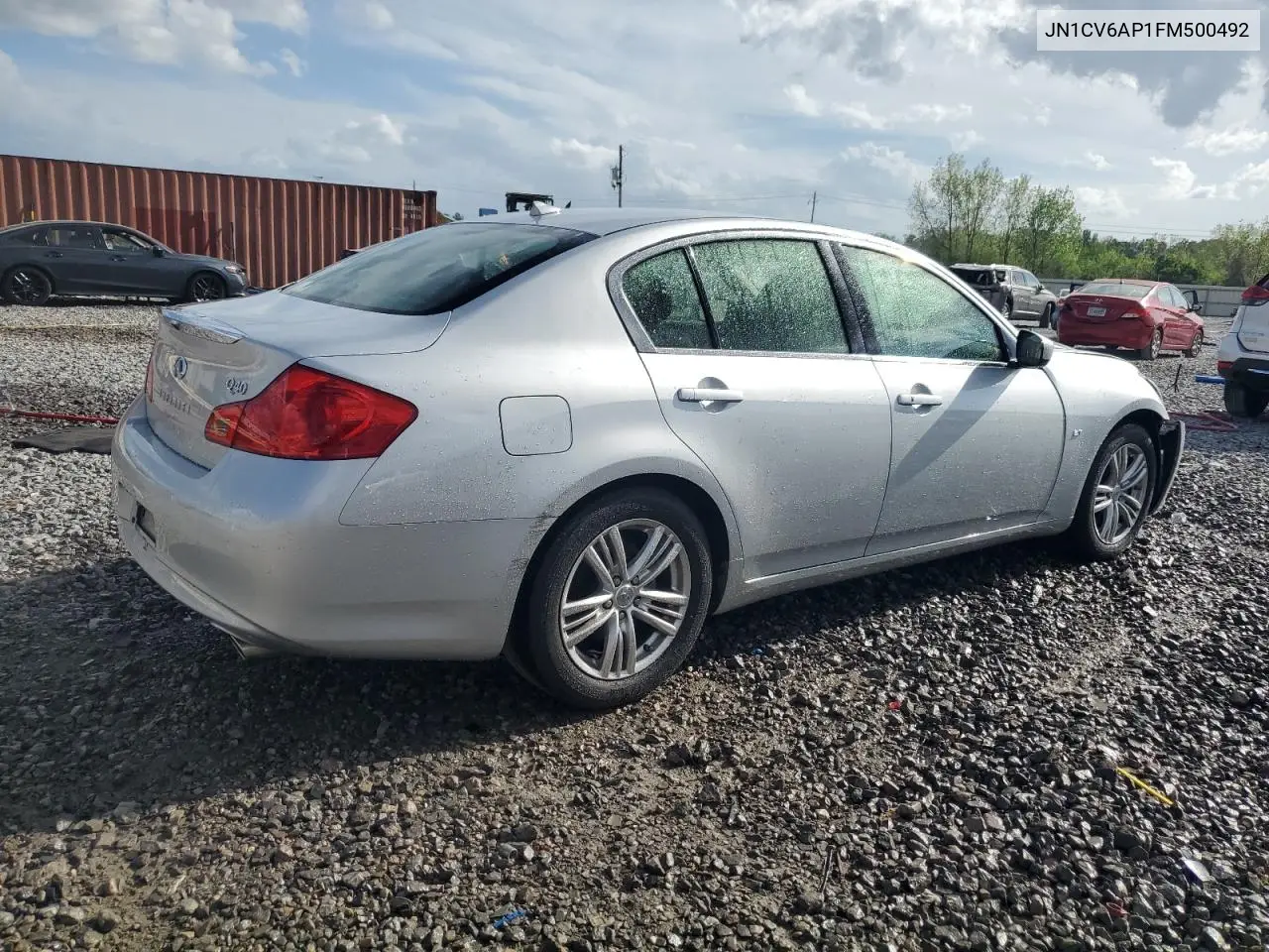 2015 Infiniti Q40 VIN: JN1CV6AP1FM500492 Lot: 51245385