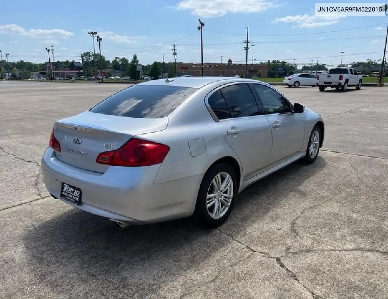 2015 Infiniti Q40 VIN: JN1CV6AR9FM522015 Lot: 51721012
