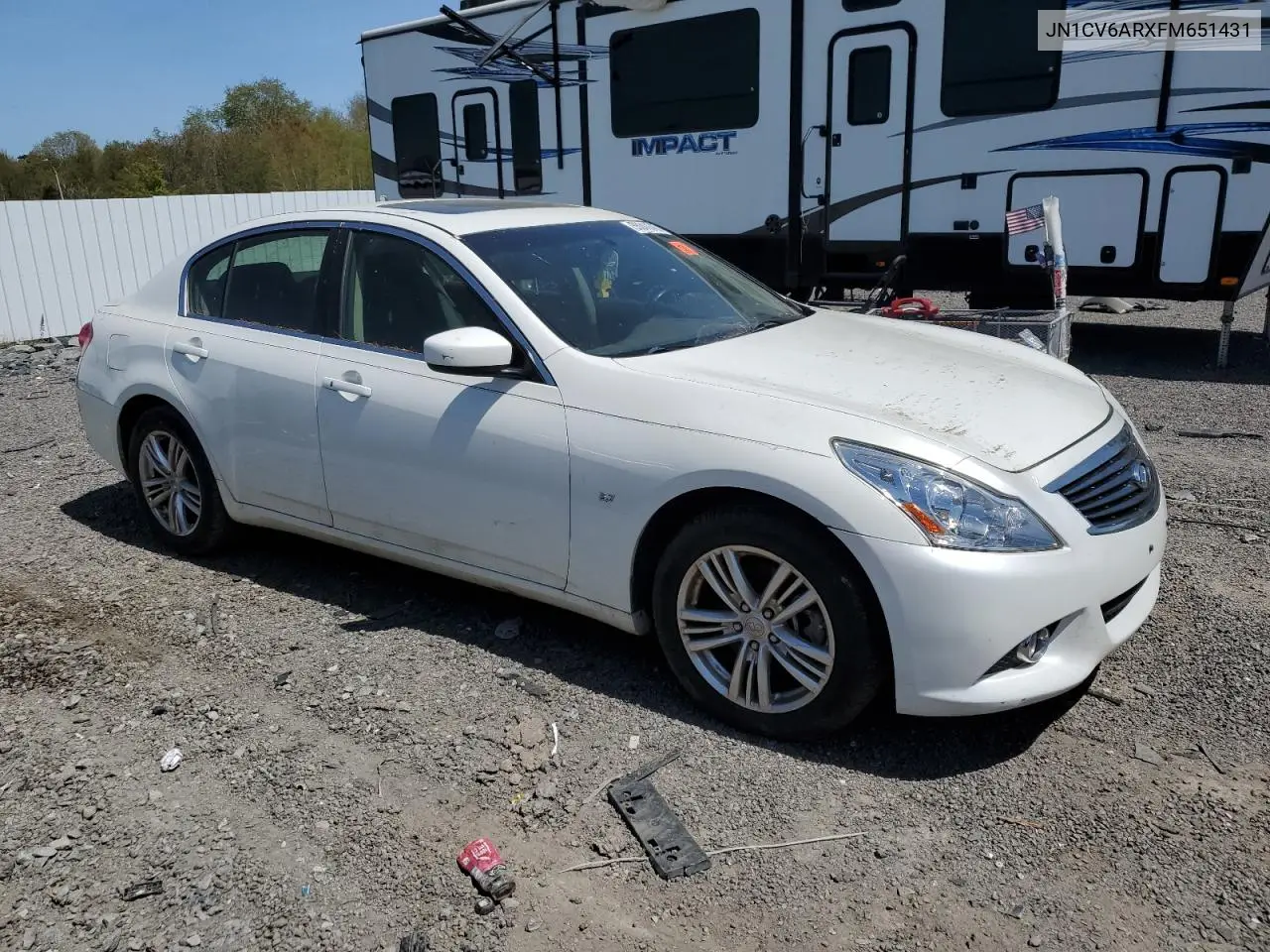 2015 Infiniti Q40 VIN: JN1CV6ARXFM651431 Lot: 55041645