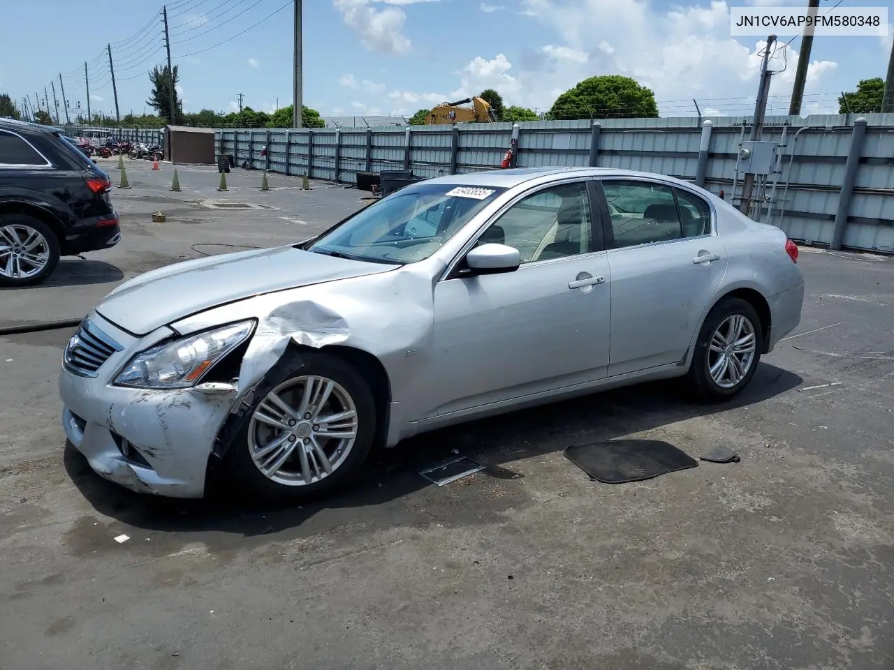 2015 Infiniti Q40 VIN: JN1CV6AP9FM580348 Lot: 55483855