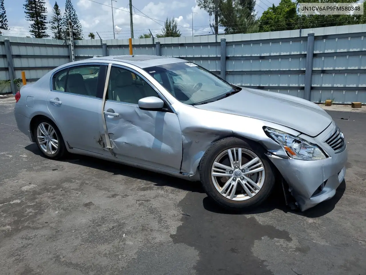 2015 Infiniti Q40 VIN: JN1CV6AP9FM580348 Lot: 55483855