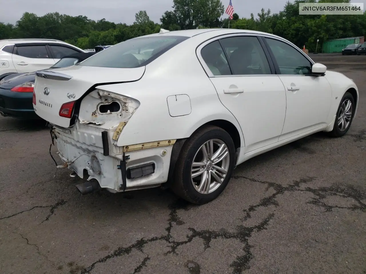 2015 Infiniti Q40 VIN: JN1CV6AR3FM651464 Lot: 58992275