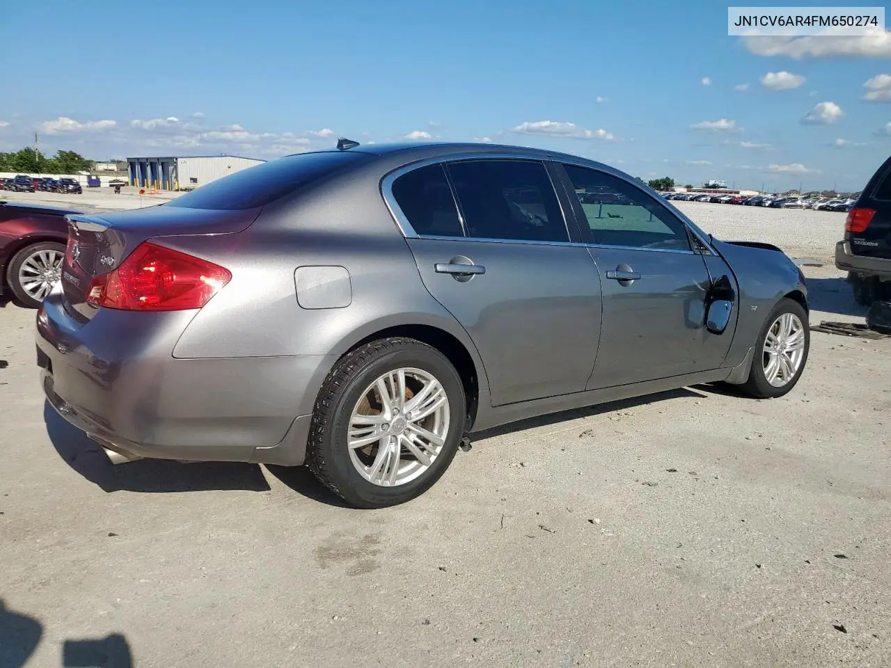 2015 Infiniti Q40 VIN: JN1CV6AR4FM650274 Lot: 60250305