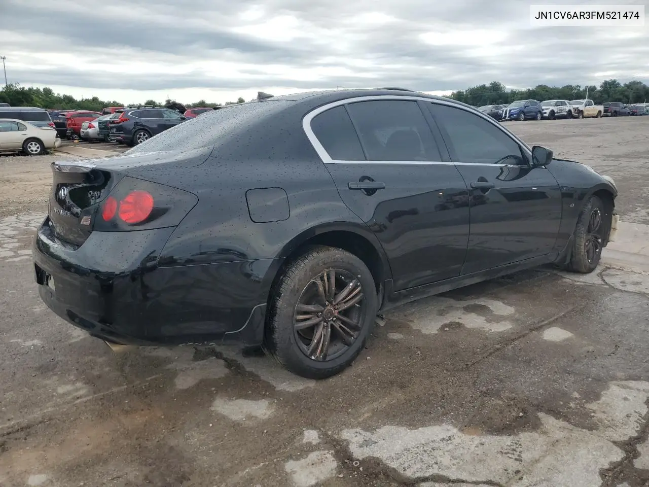 2015 Infiniti Q40 VIN: JN1CV6AR3FM521474 Lot: 61289675