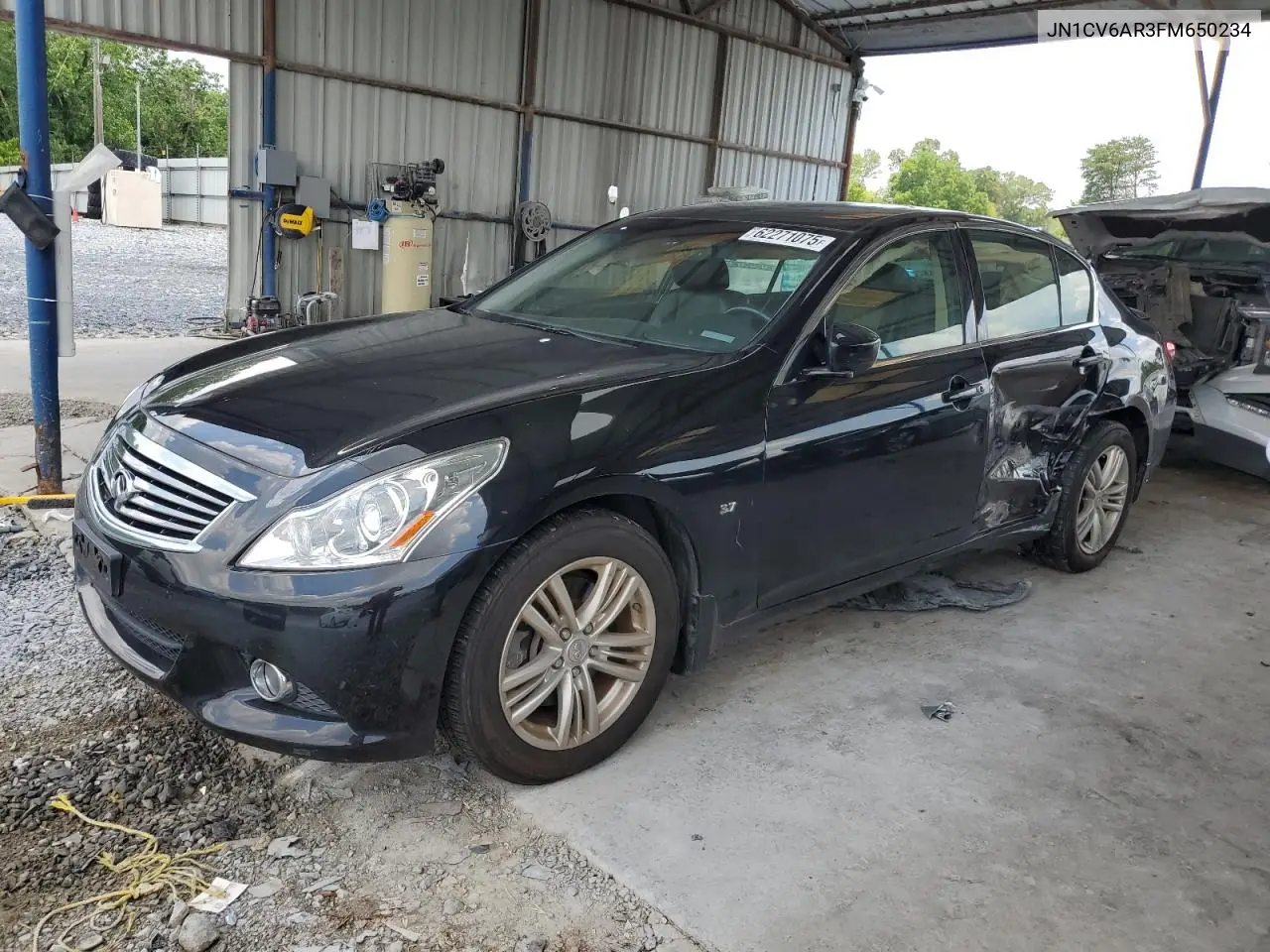 2015 Infiniti Q40 VIN: JN1CV6AR3FM650234 Lot: 62271075