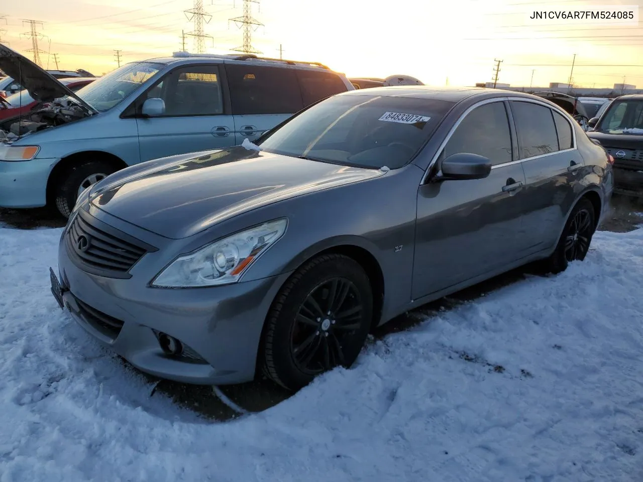 2015 Infiniti Q40 VIN: JN1CV6AR7FM524085 Lot: 84833074