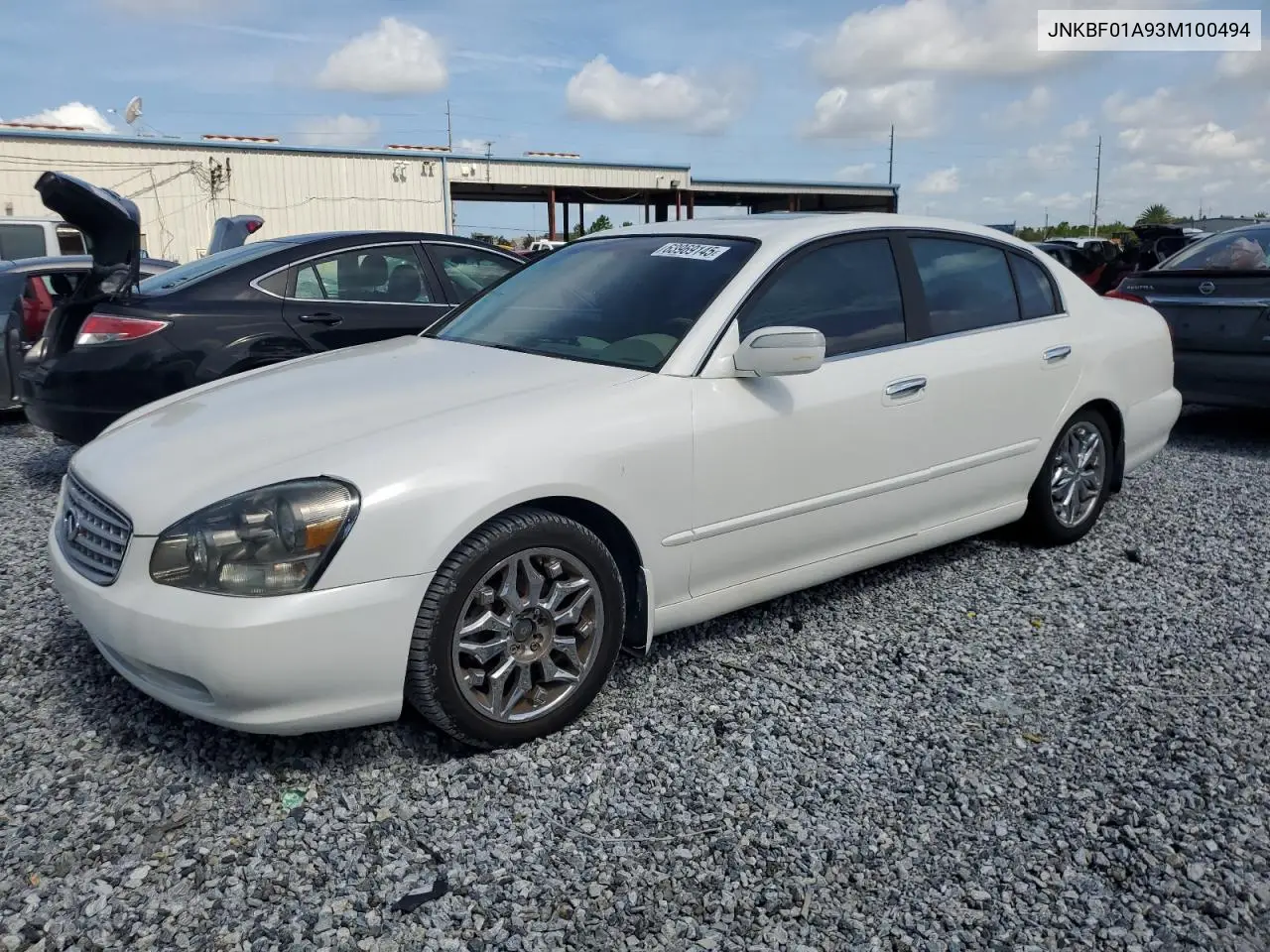 2003 Infiniti Q45 VIN: JNKBF01A93M100494 Lot: 63969145