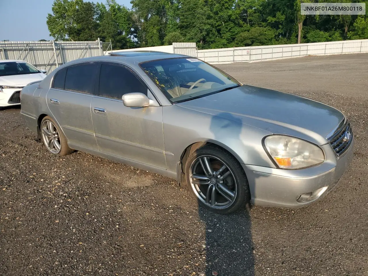 2006 Infiniti Q45 VIN: JNKBF01A26M800118 Lot: 58059135