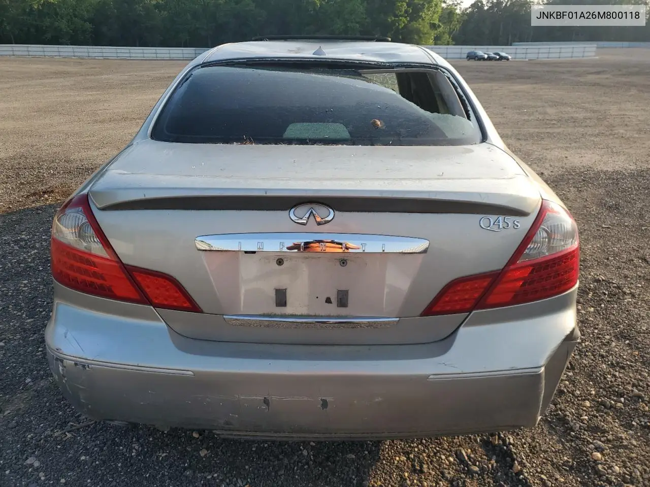 2006 Infiniti Q45 VIN: JNKBF01A26M800118 Lot: 58059135