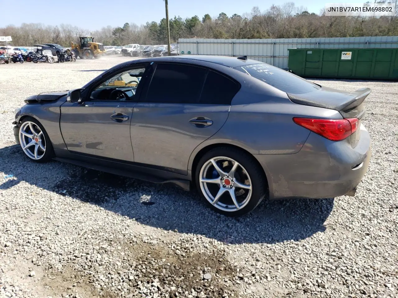 2014 Infiniti Q50 Base VIN: JN1BV7AR1EM698802 Lot: 47217895