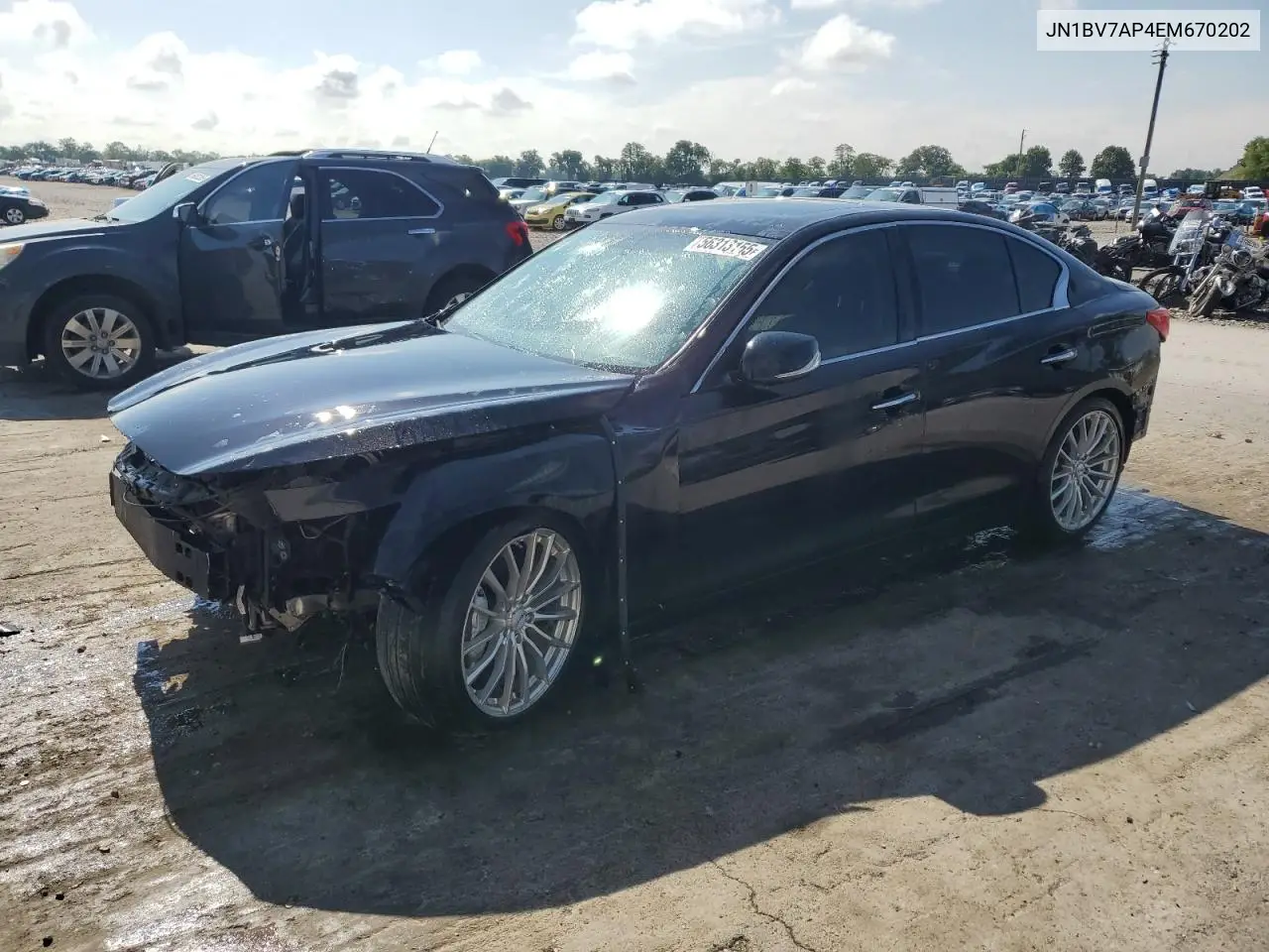 2014 Infiniti Q50 Base VIN: JN1BV7AP4EM670202 Lot: 56313155
