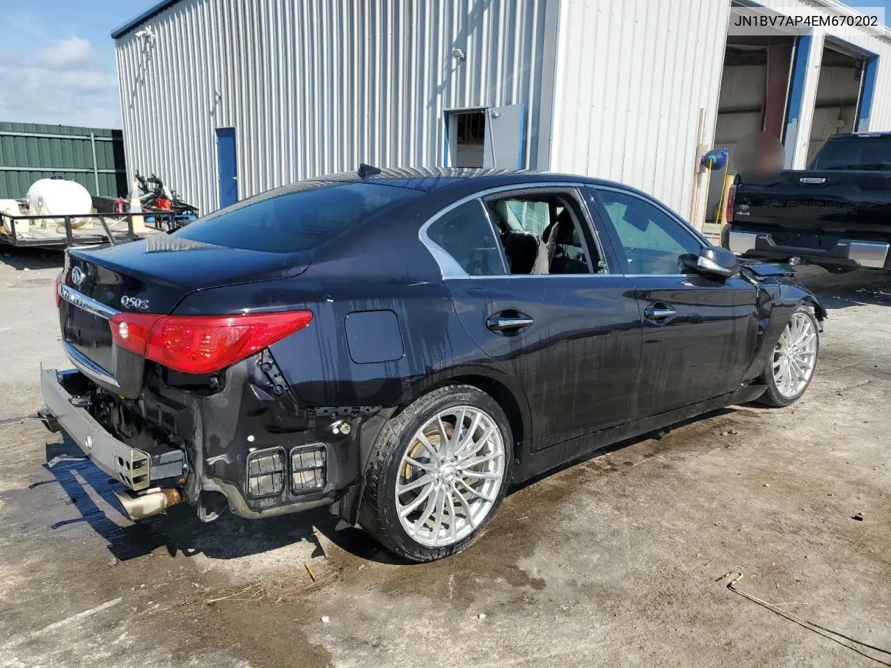 2014 Infiniti Q50 Base VIN: JN1BV7AP4EM670202 Lot: 56313155
