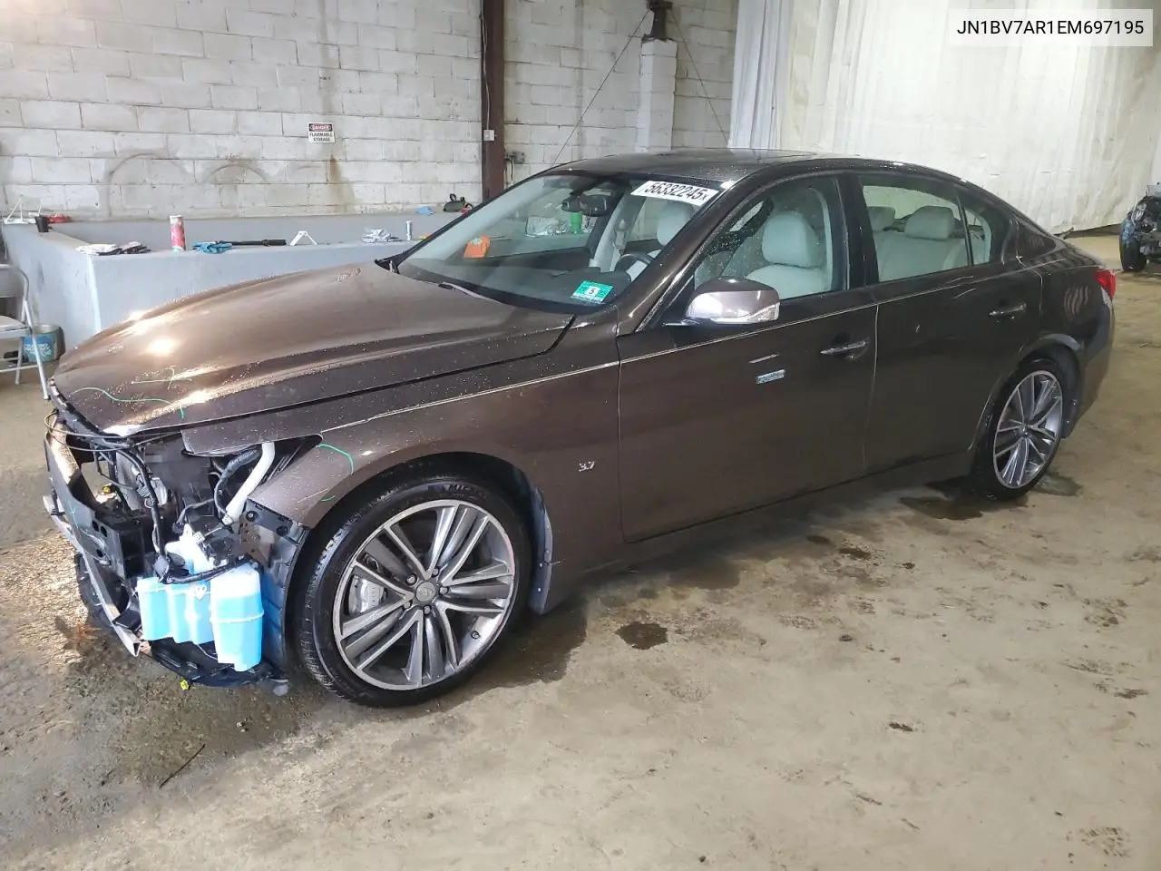 2014 Infiniti Q50 Base VIN: JN1BV7AR1EM697195 Lot: 56332245