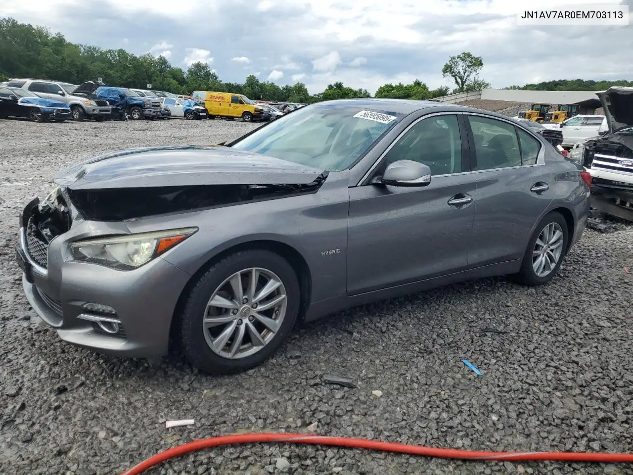 2014 Infiniti Q50 Hybrid Premium VIN: JN1AV7AR0EM703113 Lot: 56595095