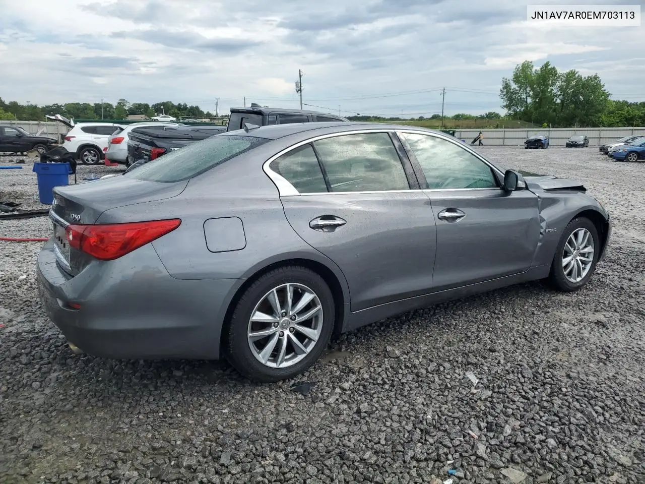 2014 Infiniti Q50 Hybrid Premium VIN: JN1AV7AR0EM703113 Lot: 56595095