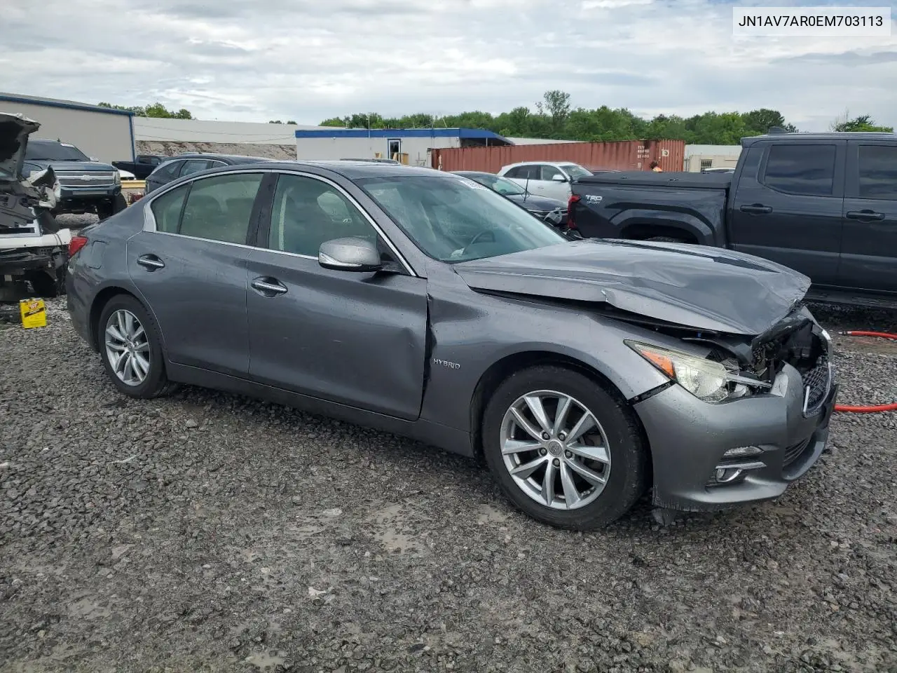 2014 Infiniti Q50 Hybrid Premium VIN: JN1AV7AR0EM703113 Lot: 56595095
