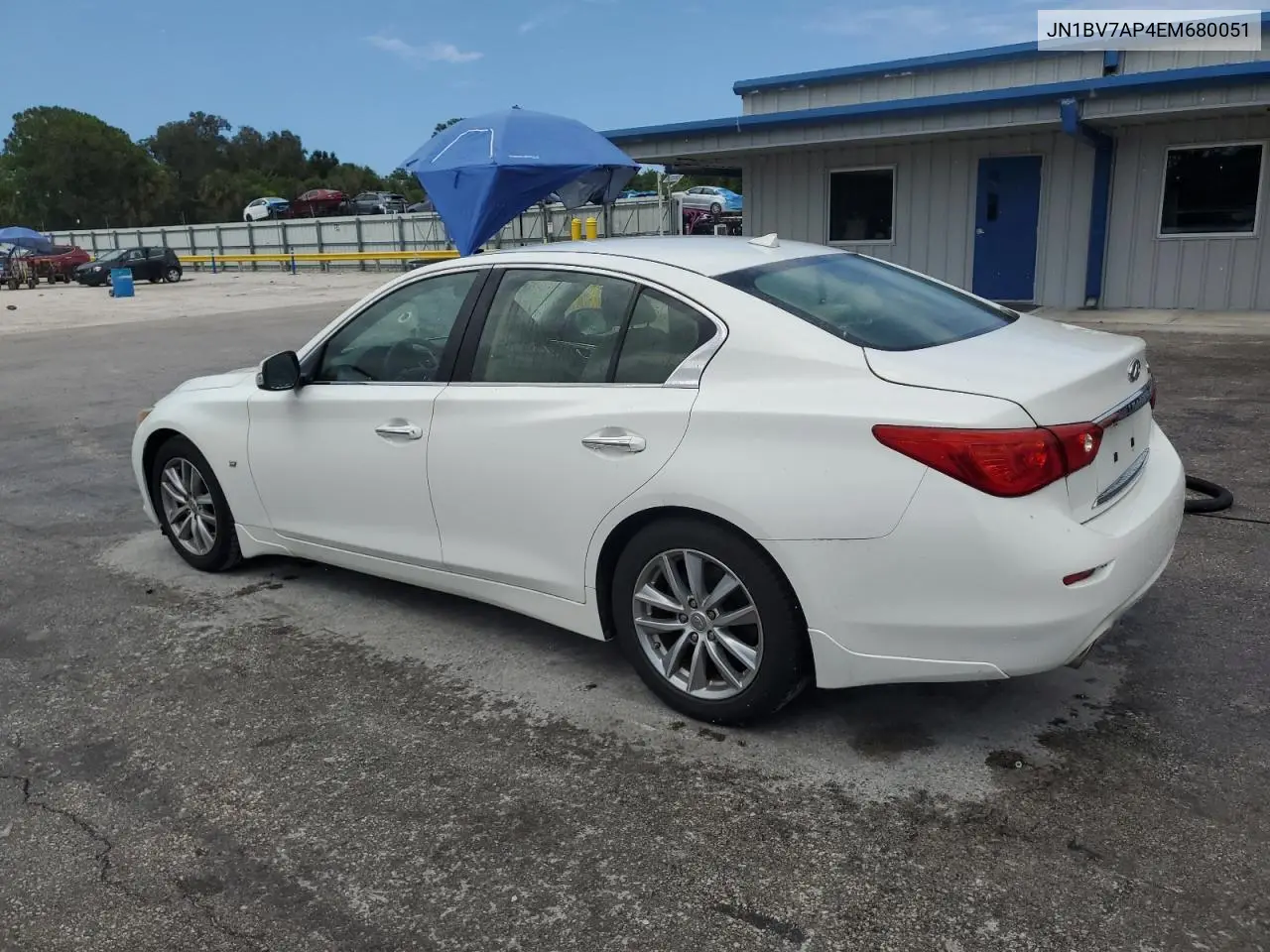 2014 Infiniti Q50 Base VIN: JN1BV7AP4EM680051 Lot: 63202845