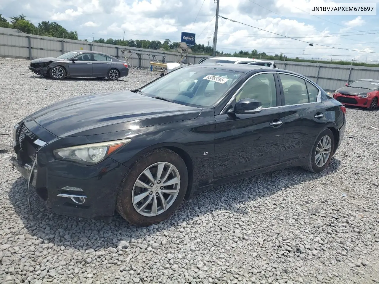 2014 Infiniti Q50 Base VIN: JN1BV7APXEM676697 Lot: 63382095