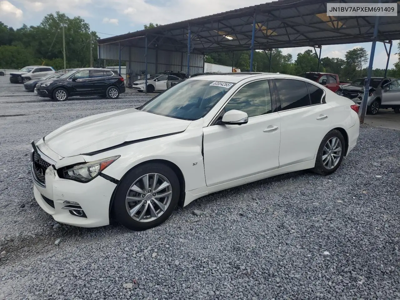 2014 Infiniti Q50 Base VIN: JN1BV7APXEM691409 Lot: 63554265