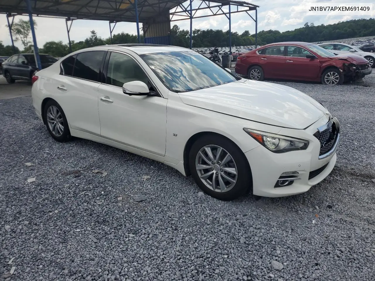 2014 Infiniti Q50 Base VIN: JN1BV7APXEM691409 Lot: 63554265
