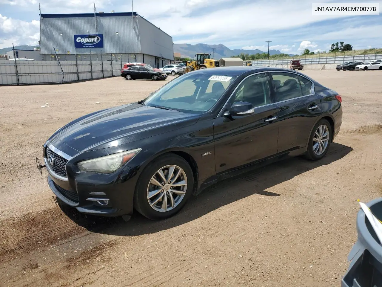 2014 Infiniti Q50 Hybrid Premium VIN: JN1AV7AR4EM700778 Lot: 63650255