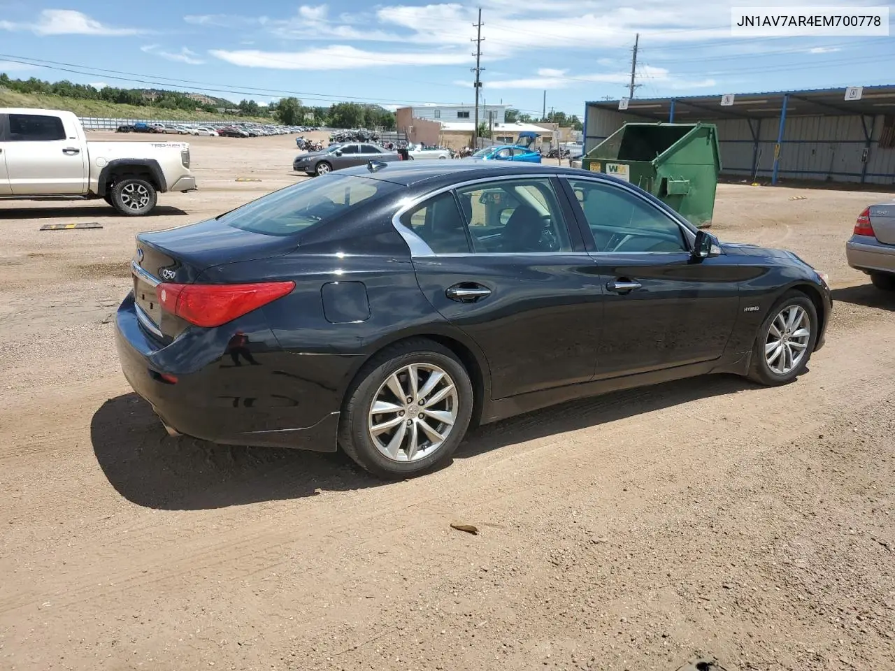 2014 Infiniti Q50 Hybrid Premium VIN: JN1AV7AR4EM700778 Lot: 63650255