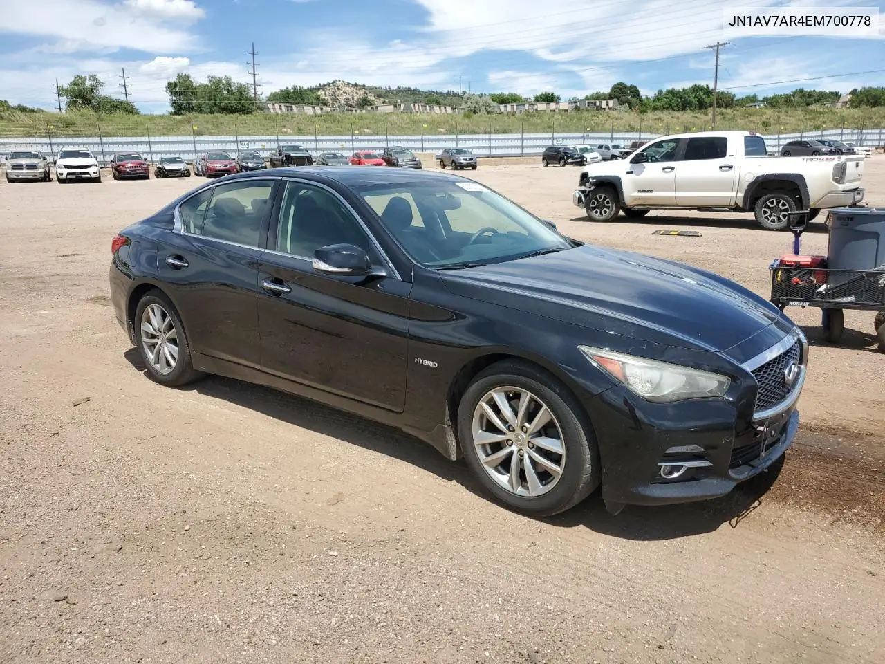 2014 Infiniti Q50 Hybrid Premium VIN: JN1AV7AR4EM700778 Lot: 63650255