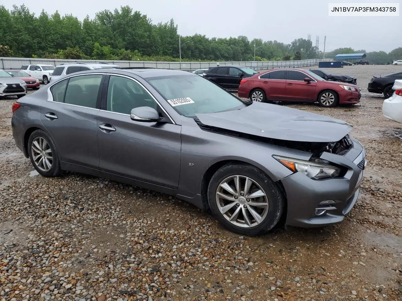2015 Infiniti Q50 Base VIN: JN1BV7AP3FM343758 Lot: 55102005