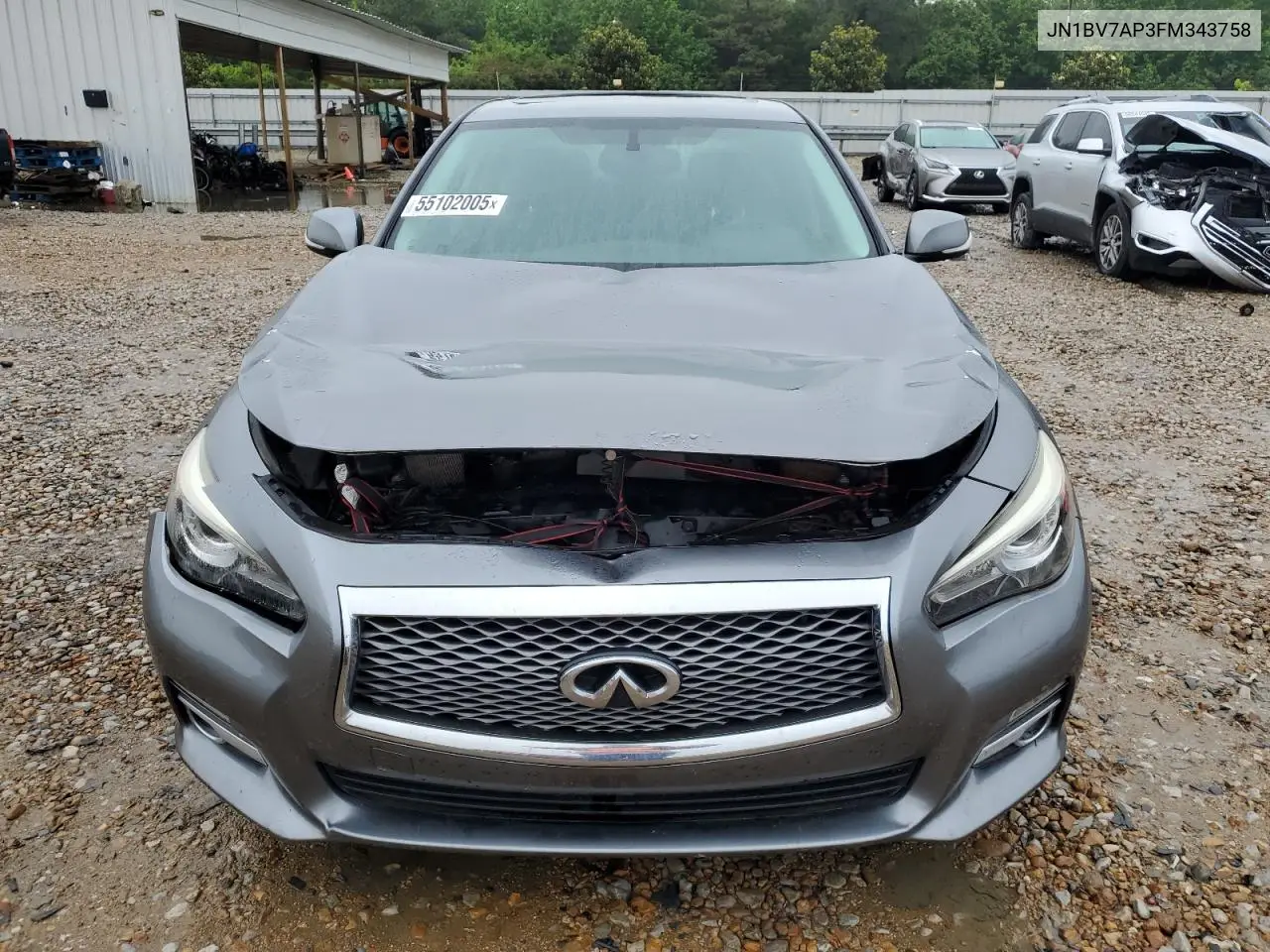 2015 Infiniti Q50 Base VIN: JN1BV7AP3FM343758 Lot: 55102005