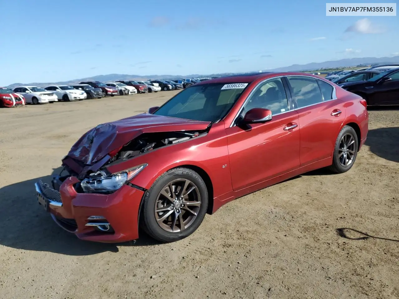 2015 Infiniti Q50 Base VIN: JN1BV7AP7FM355136 Lot: 56586325