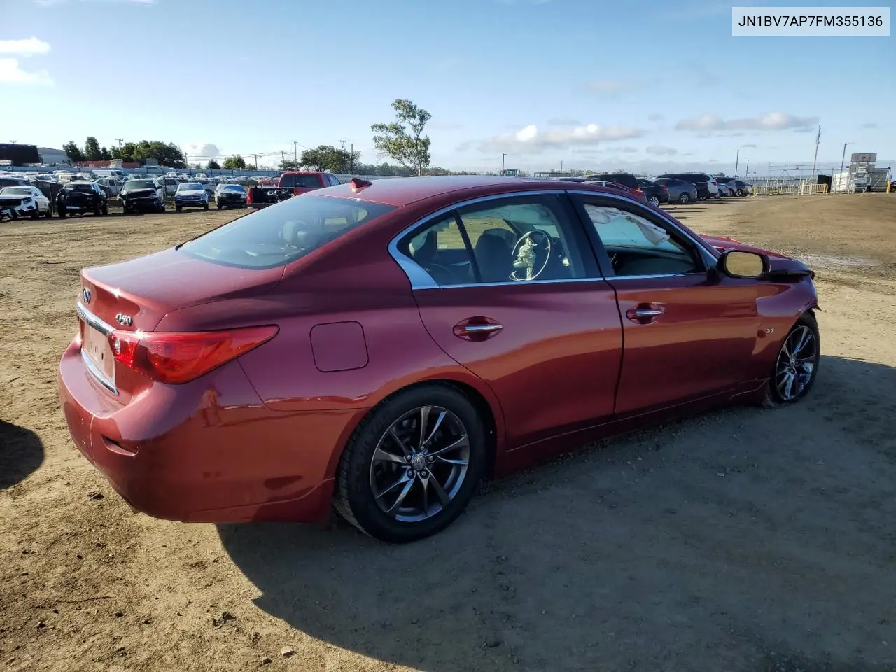 2015 Infiniti Q50 Base VIN: JN1BV7AP7FM355136 Lot: 56586325