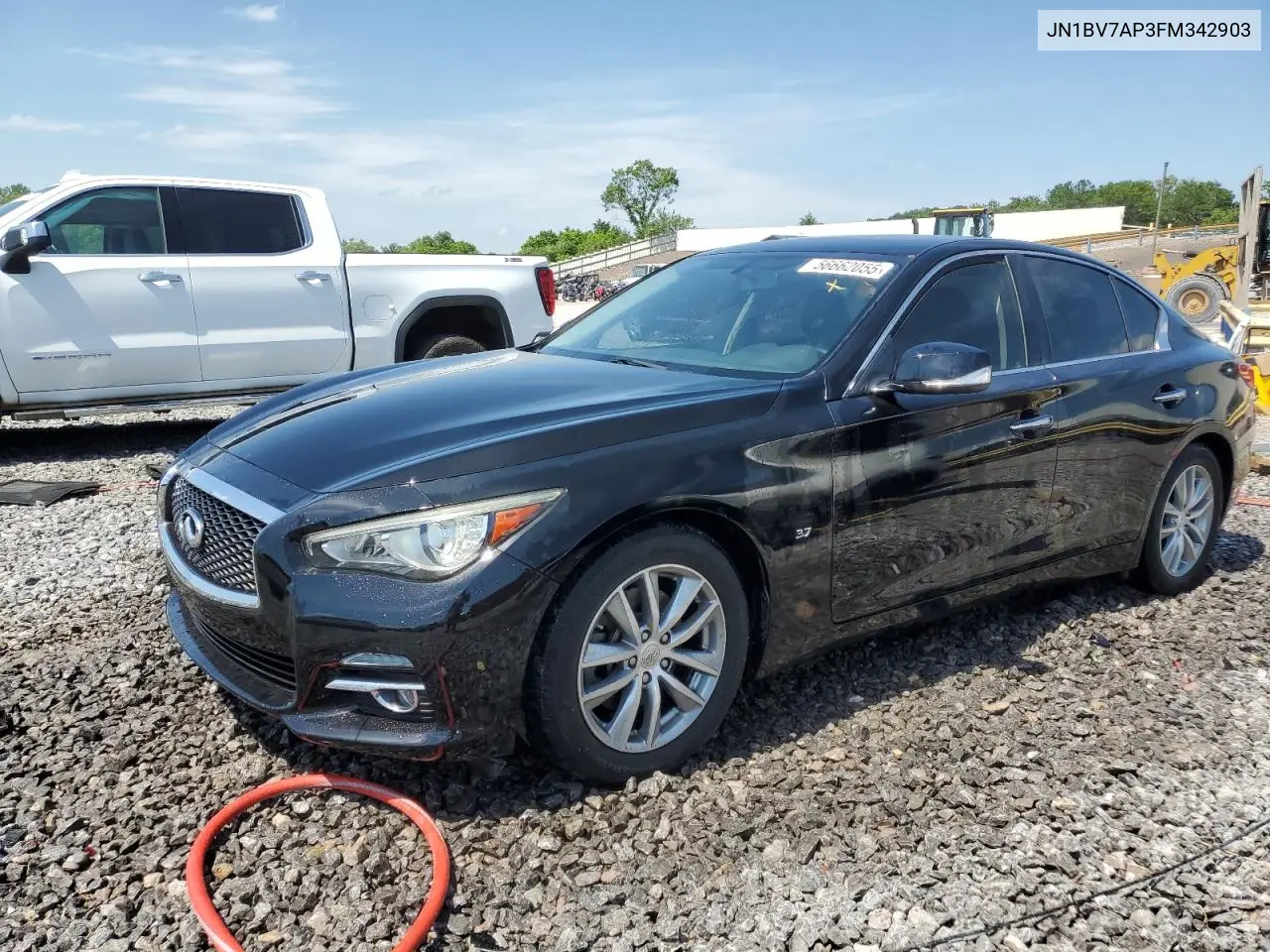 2015 Infiniti Q50 Base VIN: JN1BV7AP3FM342903 Lot: 56662055