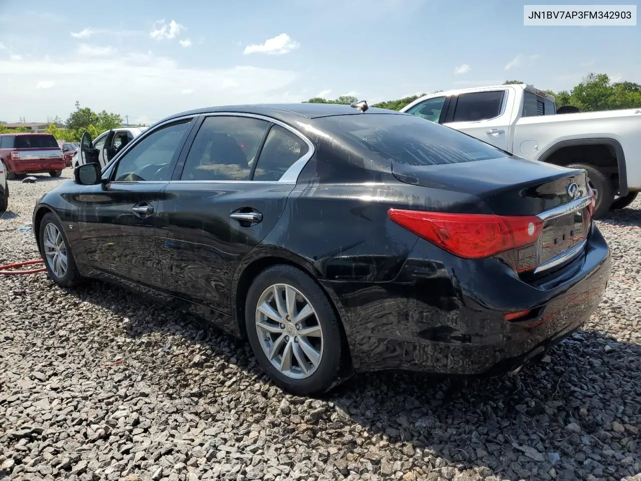 2015 Infiniti Q50 Base VIN: JN1BV7AP3FM342903 Lot: 56662055
