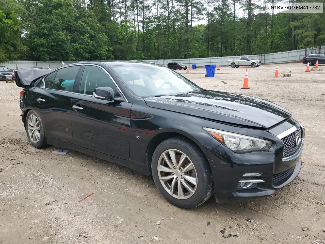 2015 Infiniti Q50 Base VIN: JN1BV7AR7FM417782 Lot: 56687255