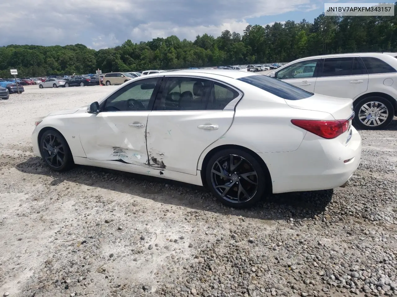 2015 Infiniti Q50 Base VIN: JN1BV7APXFM343157 Lot: 56876025
