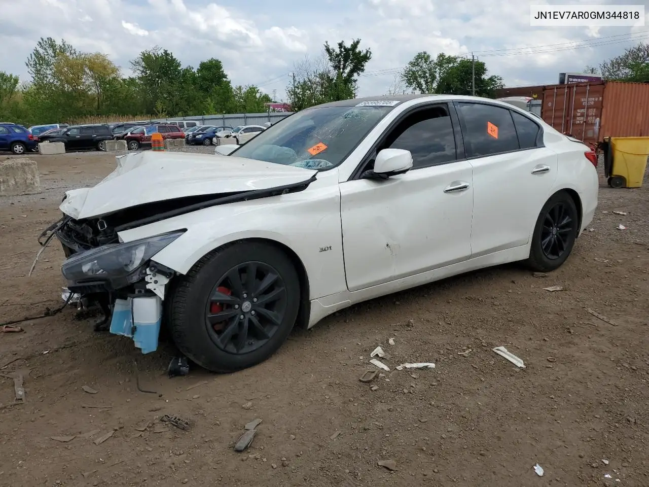 2016 Infiniti Q50 Premium VIN: JN1EV7AR0GM344818 Lot: 56599705