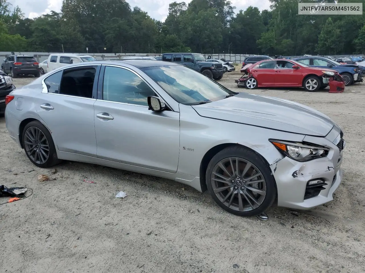 2016 Infiniti Q50 Red Sport 400 VIN: JN1FV7AR5GM451562 Lot: 62711085