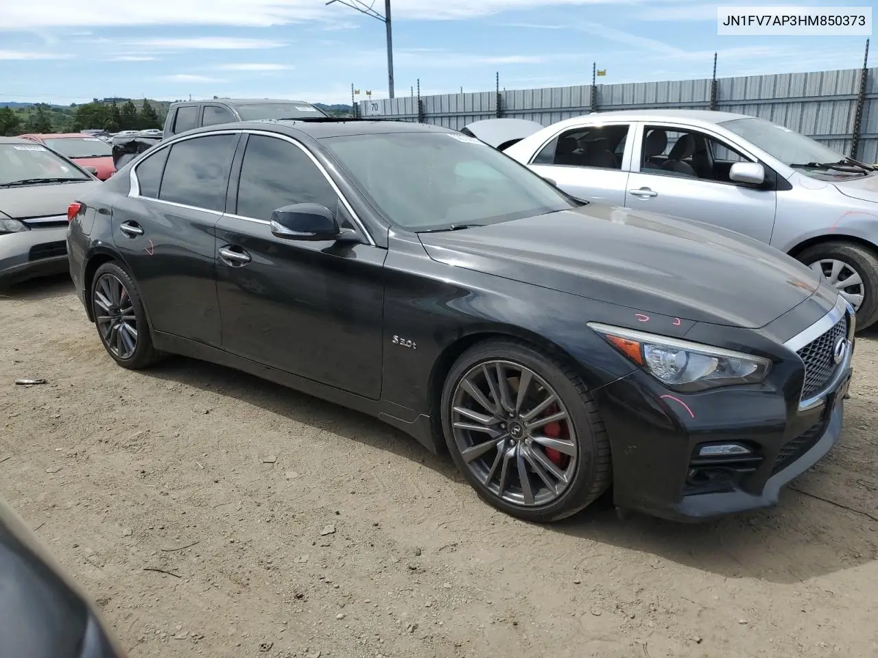 2017 Infiniti Q50 Red Sport 400 VIN: JN1FV7AP3HM850373 Lot: 53076695