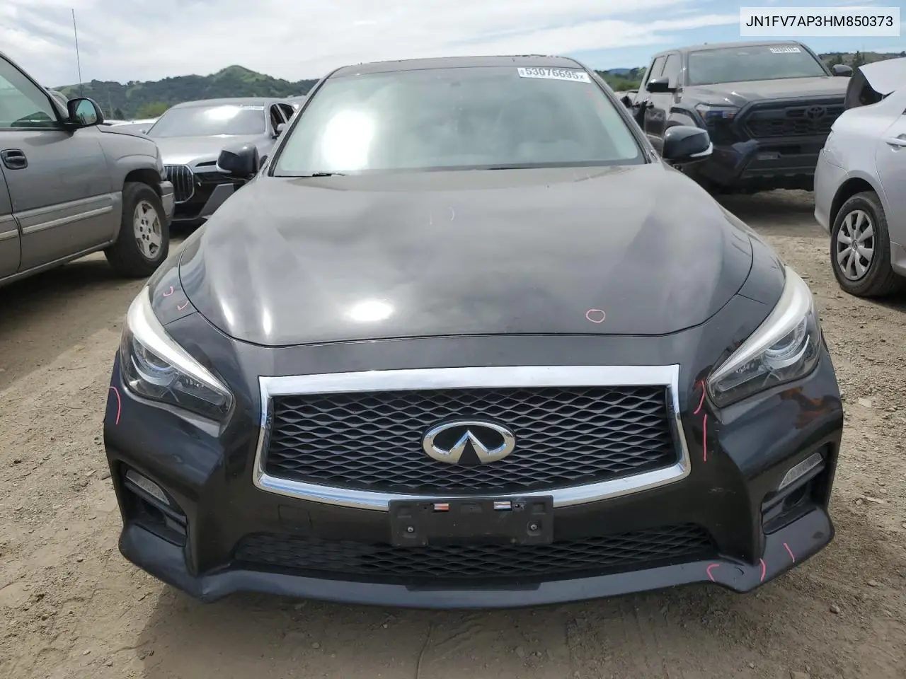 2017 Infiniti Q50 Red Sport 400 VIN: JN1FV7AP3HM850373 Lot: 53076695